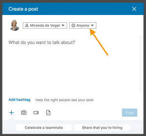 LinkedIn bericht posten
